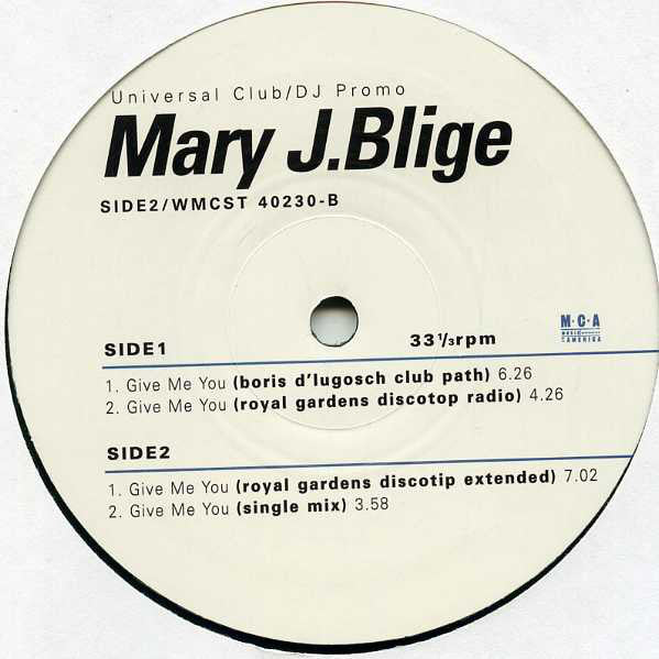 Mary J. Blige : Give Me You (2x12", Promo)