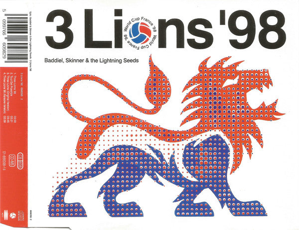 Baddiel & Skinner & Lightning Seeds : 3 Lions '98 (CD, Maxi)