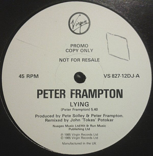 Peter Frampton : Lying (12", Promo)