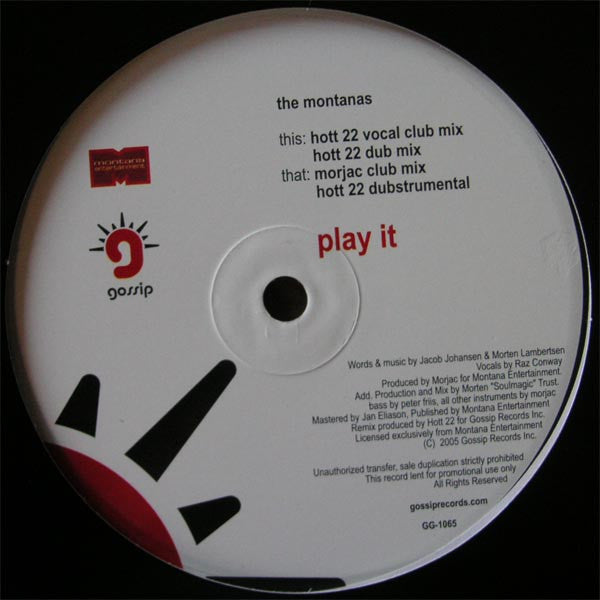 The Montanas : Play It (12")