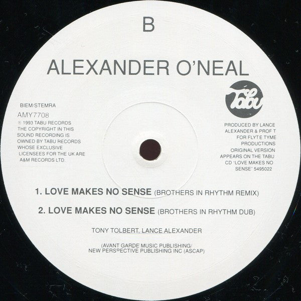 Alexander O'Neal : Love Makes No Sense (12")