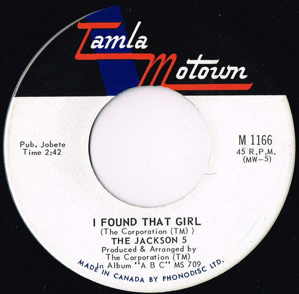 The Jackson 5 : The Love You Save / I Found That Girl (7", Single)