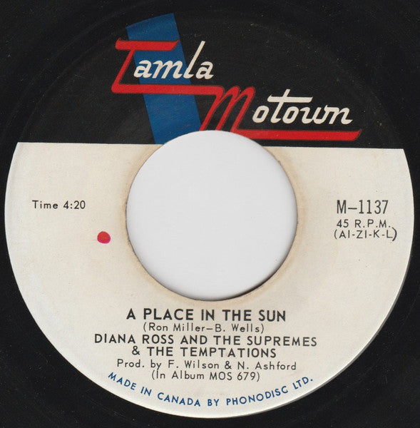 The Supremes & The Temptations : I'm Gonna Make You Love Me / A Place In The Sun (7", Single)