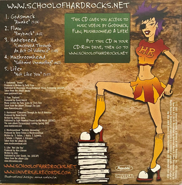 Various : School Of Hard Rocks (CD, Enh, Promo, Smplr)