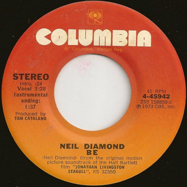 Neil Diamond : Be / Flight Of The Gull (7", Single)