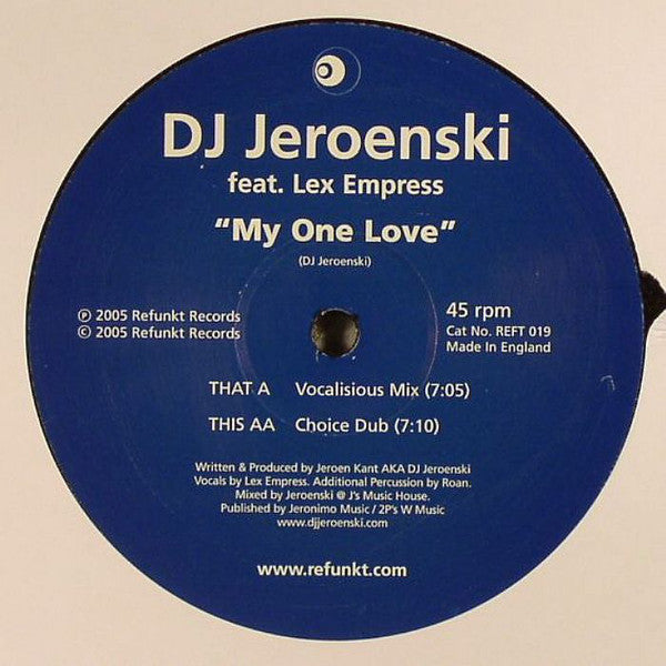 DJ Jeroenski : My One Love (12")