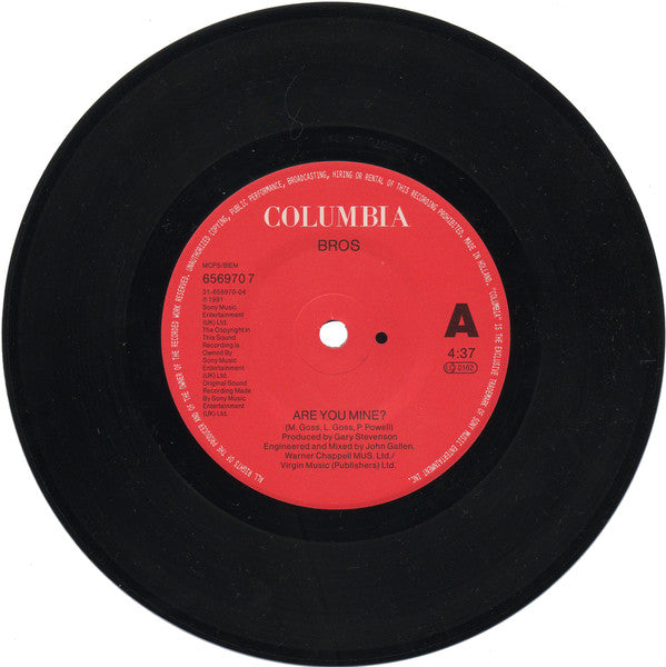 Bros : Are You Mine? (7", Single, Ltd, S/Edition)