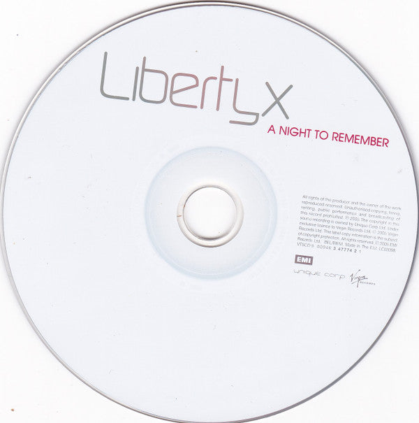 Liberty X : A Night To Remember (CD, Single)