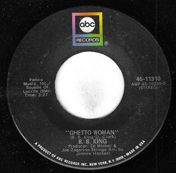 B.B. King : Ghetto Woman (7", Single)