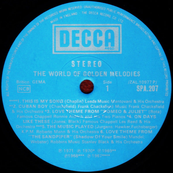 Various : The World Of Golden Melodies (LP, Comp)