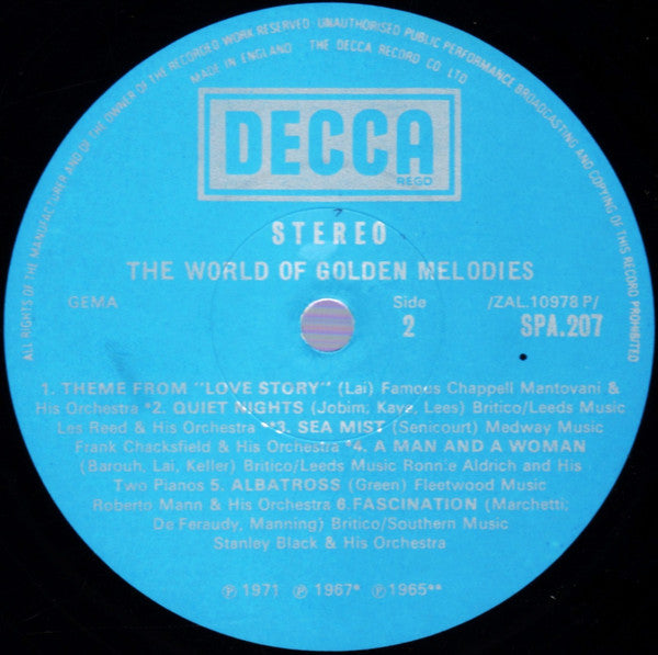 Various : The World Of Golden Melodies (LP, Comp)