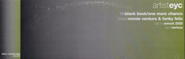 E.Y.C. : Black Book / One More Chance (Mixes) (12", Promo)