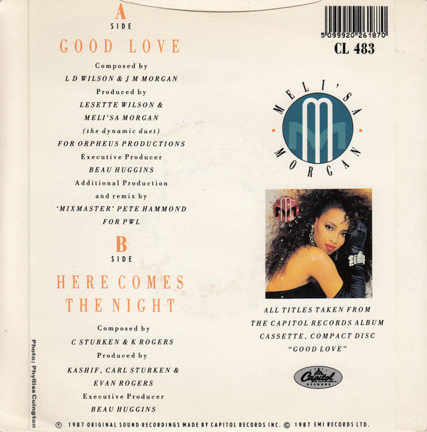 Meli'sa Morgan : Good Love (7", Single)