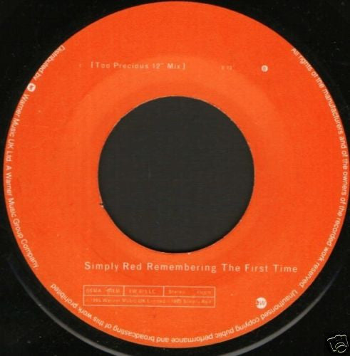 Simply Red : Remembering The First Time (7", Single, Jukebox)