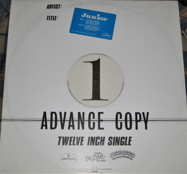 Junior (2) : Let Me Know (American Remix) / I Can't Help It (American Remix) (12", Promo)