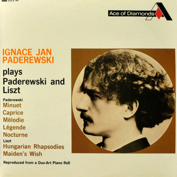 Ignacy Jan Paderewski : Plays Paderewski And Liszt (LP, Mono)