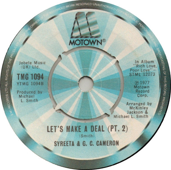 Syreeta & G.C. Cameron : Let's Make A Deal (7")