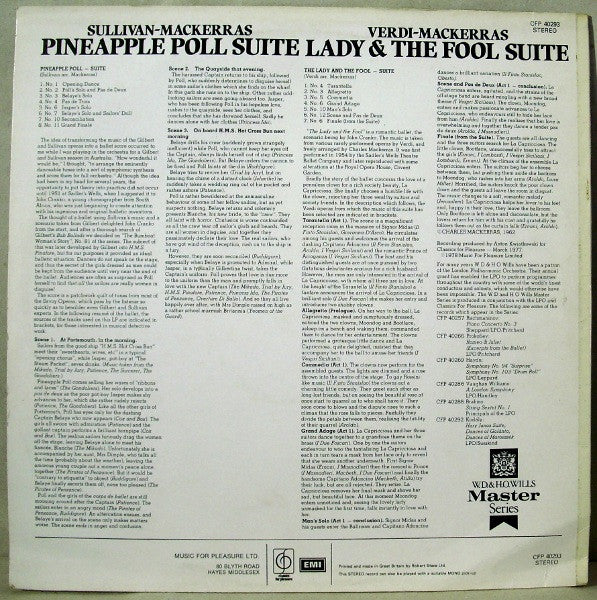 Sir Arthur Sullivan / Giuseppe Verdi - Sir Charles Mackerras, London Philharmonic Orchestra : Pineapple Poll / Lady And The Fool (LP)