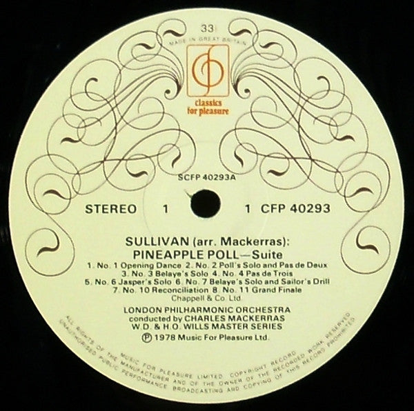 Sir Arthur Sullivan / Giuseppe Verdi - Sir Charles Mackerras, London Philharmonic Orchestra : Pineapple Poll / Lady And The Fool (LP)