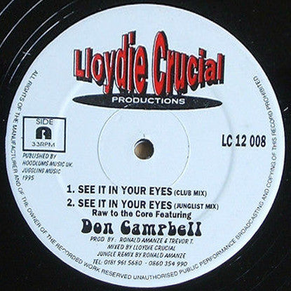 Raw To The Core Featuring Don Campbell : See It In Your Eyes (12")