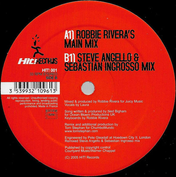 Robbie Rivera Feat. Laura Vane : One Eye Shut (Part One) (12")
