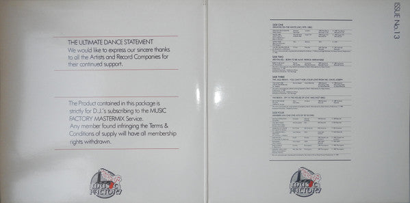 Various : Music Factory Mastermix - Issue No. 13 (2x12")
