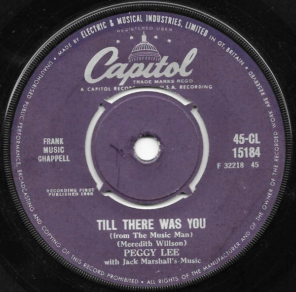Peggy Lee : Till There Was You (7")
