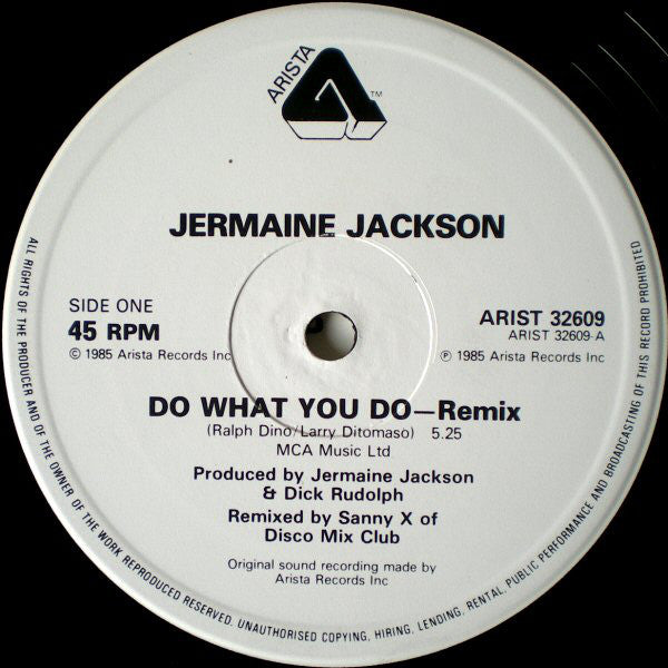 Jermaine Jackson : Do What You Do - Mega Disc (12", Single)