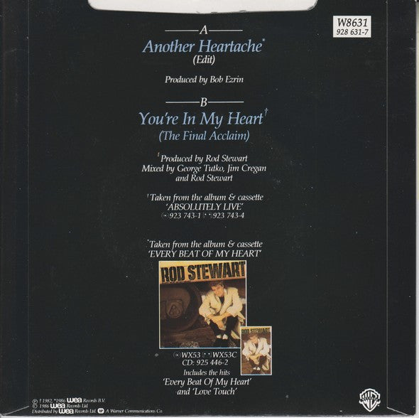 Rod Stewart : Another Heartache (7", Single)