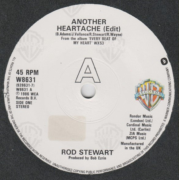 Rod Stewart : Another Heartache (7", Single)