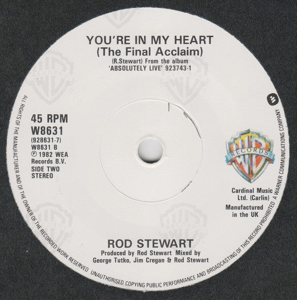Rod Stewart : Another Heartache (7", Single)