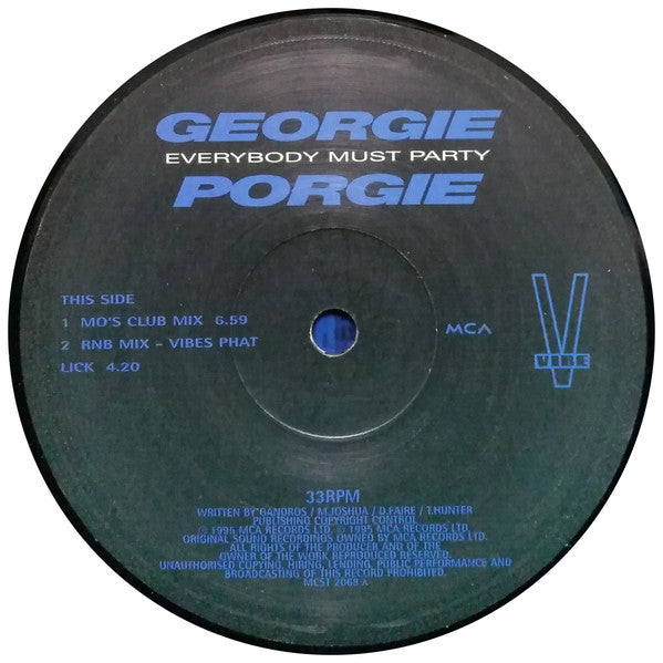 Georgie Porgie : Everybody Must Party (12")