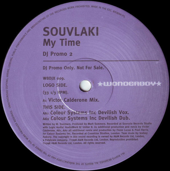 Souvlaki : My Time (12", Promo)