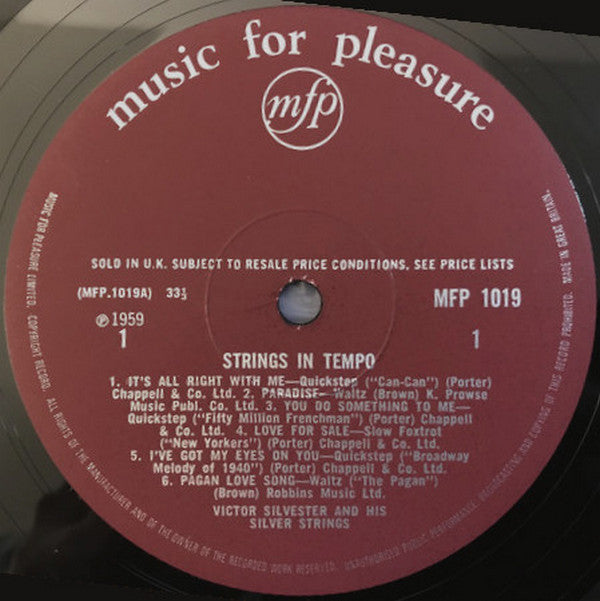 Victor Silvester And His Silver Strings : Strings In Tempo (LP, Album, RE)