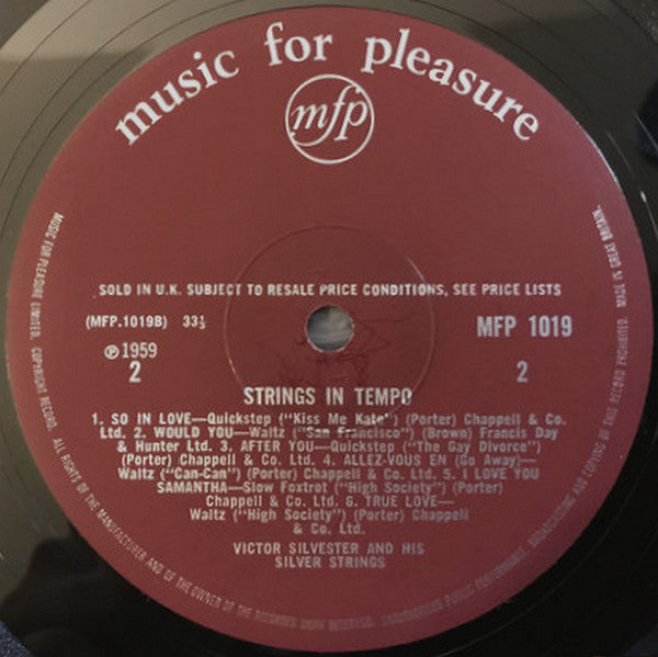 Victor Silvester And His Silver Strings : Strings In Tempo (LP, Album, RE)