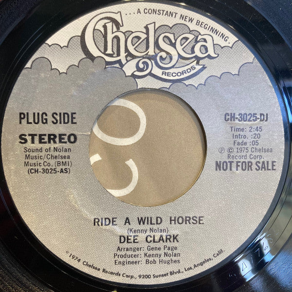 Dee Clark : Ride A Wild Horse (7", Promo)