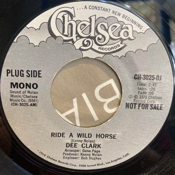 Dee Clark : Ride A Wild Horse (7", Promo)