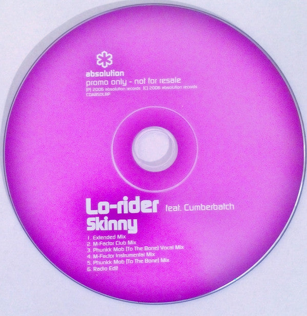 Lo-Rider Feat. Paul Cumberbatch : Skinny (CD, Single, Promo)