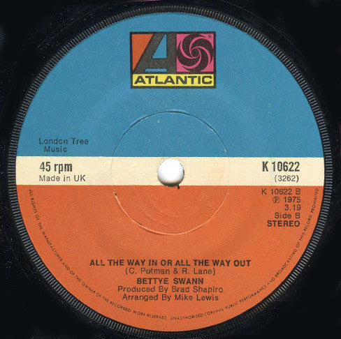 Bettye Swann : Doing For The One I Love (7")