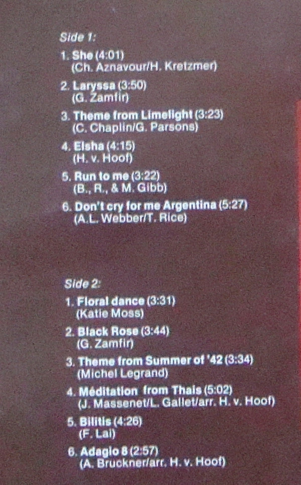 Gheorghe Zamfir Orchestra Conducted By Harry Van Hoof : Music By Candlelight (LP)