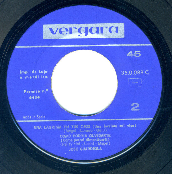 Jose Guardiola : San Remo 64 (7", EP)