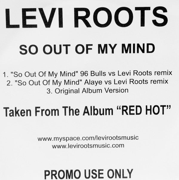 Levi Roots : So Out Of My Mind (CDr, Single, Promo)