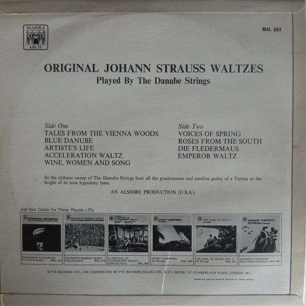 The Danube Strings : Strauss Waltzes (LP, Album, RE)