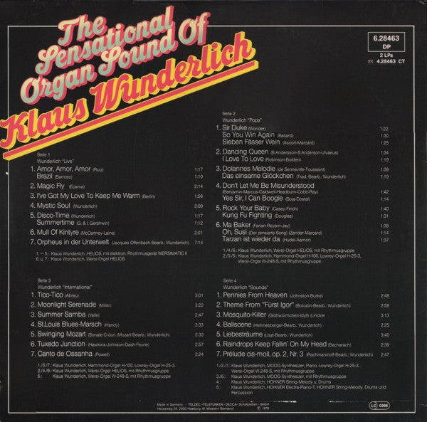 Klaus Wunderlich : The Sensational Organ Sound Of Klaus Wunderlich (2xLP, Comp)