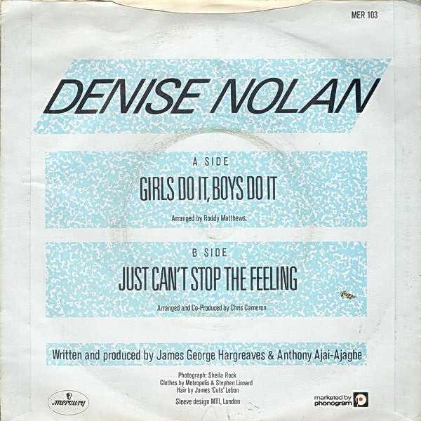 Denise Nolan : Girls Do It, Boys Do It (7", Single)