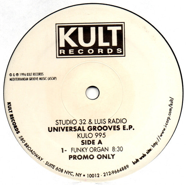 Studio 32 And Luis Radio : Universal Grooves E.P. (12", EP, Promo)