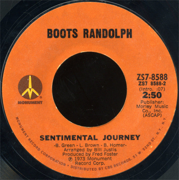 Boots Randolph : Marie / Sentimental Journey (7", Single, M/Print, Styrene)