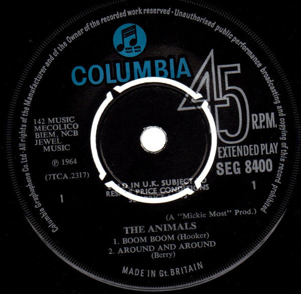 The Animals : The Animals (7", EP, Mono)