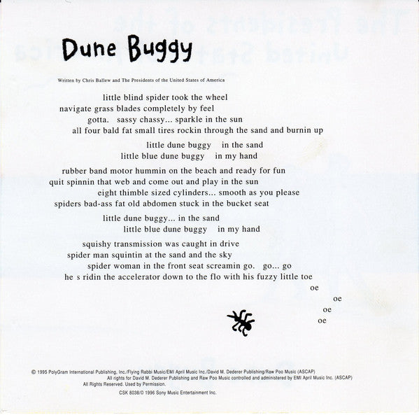 The Presidents Of The United States Of America : Dune Buggy (CD, Single, Promo)