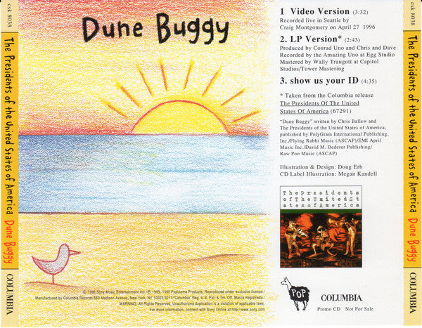 The Presidents Of The United States Of America : Dune Buggy (CD, Single, Promo)